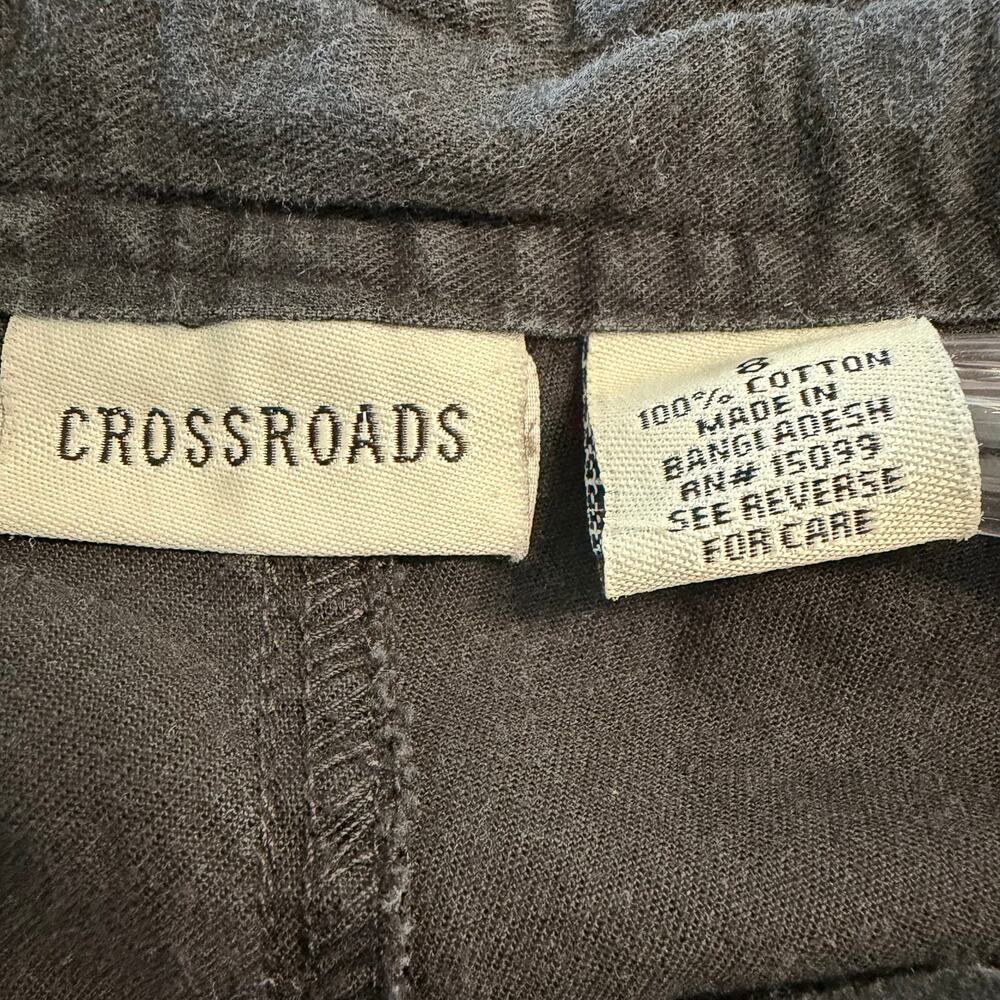 Crossroads Black Cotton Drawstring Shorts Size 8 Casual Summer - Picture 3 of 8